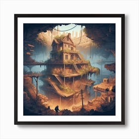 House In The Cave Art Print