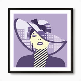 Woman In A Hat Art Print