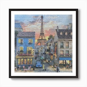 Paris At Dusk Art Print