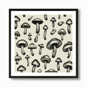 Mushroom Print 1 Art Print