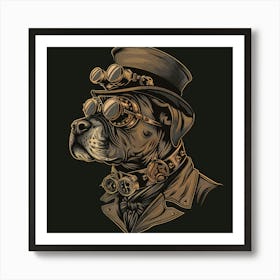 Steampunk Dog 6 Art Print