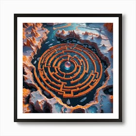 Labyrinth on ice Art Print