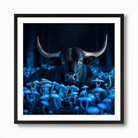 Bull In The Forest 27 Art Print