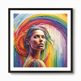 Rainbow Woman Art Print