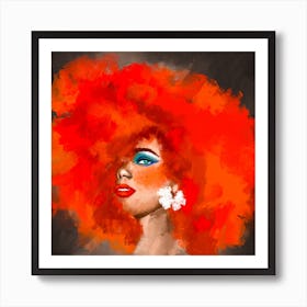 Orange Hair Square Poster