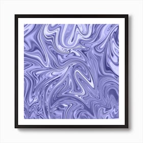 Lavender Liquid Marble 1 Art Print