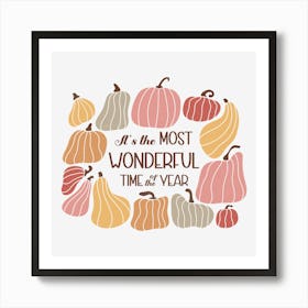 Boho-Fall-Autumn.It Is The Most Wonderful Time Of The Year Art Print