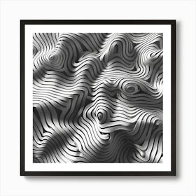 Abstract Wavy Lines Art Print