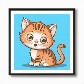 Cartoon Cat Art Print