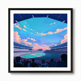 A Stadium Crowd Lofi Illustration 1718674841 4 Art Print