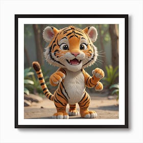 Cartoon Tiger Art Print