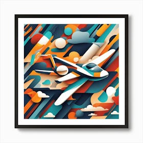 Abtract aviation Art Print