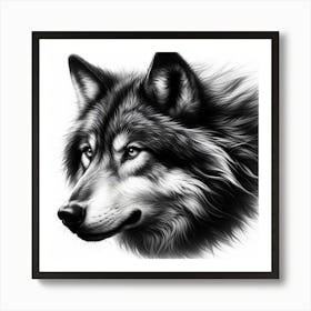 Grey wolf 3 Art Print