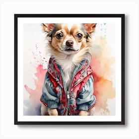 Cute dog animal Art Print