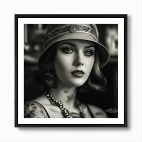 Woman In A Hat 1 Art Print