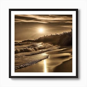 Sunset On The Beach 792 Art Print