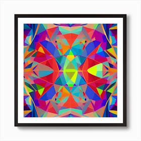 Neon kaleidoscope Art Print