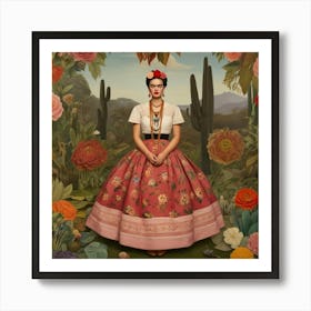 Default Default Vintage Frida Kahlo Gardens For Defferent Seas 0 Art Print