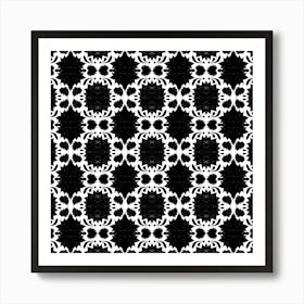 Black And White Seamless Pattern 2 Art Print