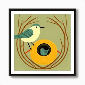 Bird In Nest Art Print