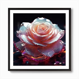 Rose On A Table Art Print