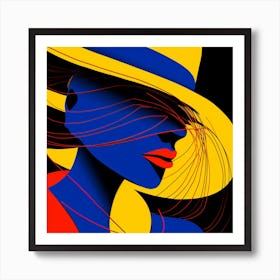 Woman In A Hat 6 Art Print