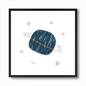 Cute Planet Space Kids Room 2 Art Print