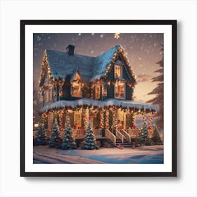 Christmas House 148 Art Print