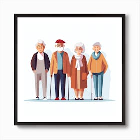 Old People 2 Art Print