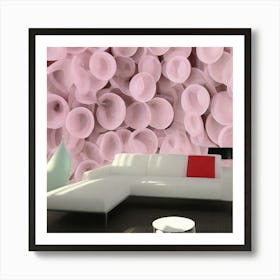 Pink Cells Wallpaper Art Print