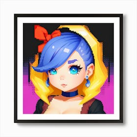 Pixel Girl Art Print