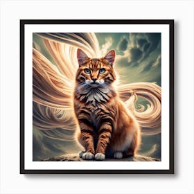 Cat With Wings Art Print