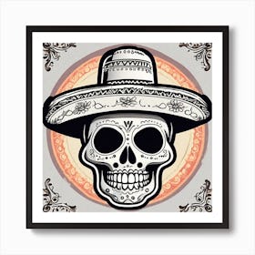 Day Of The Dead Skull 23 Art Print
