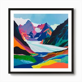 Colourful Abstract Jostedalsbreen National Park Norway 1 Art Print