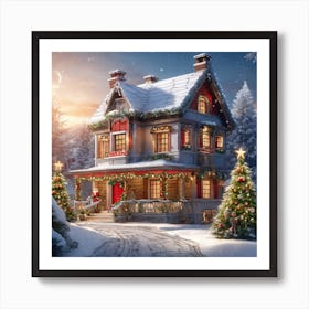 Christmas House 169 Art Print