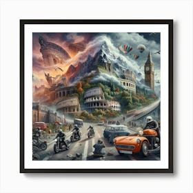 City On Wheels Art Print