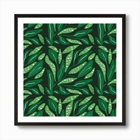 Big Leaves,green,forest,botanical,garden,jungle,abstract Art Print