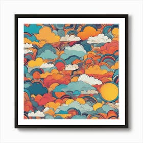 Abstract Clouds Art Print