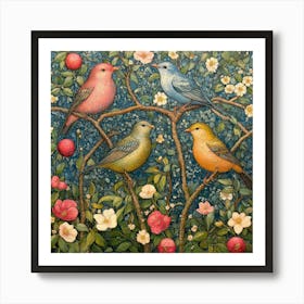 Birds In A Tree Art 15 Art Print