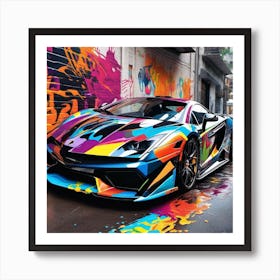 Colorful Car Painting 1 Art Print