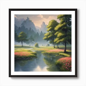 Landscape Painting 41 Art Print