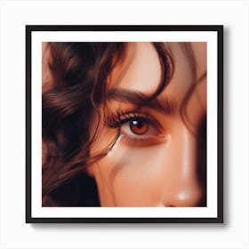 Close Up Of A Woman'S Eyes Art Print