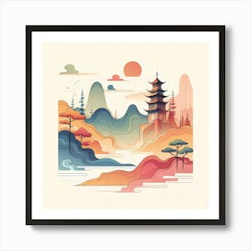 Asian Landscape 35 Art Print