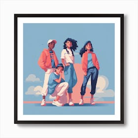 Group Of Young People 2 Art Print