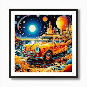 Car In Space Affiche