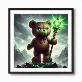 Teddy Bear Holding A Wand Art Print