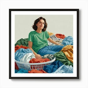 'Laundry Day' 1 Art Print