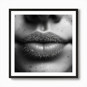 Black And White Portrait Of A Woman Art Print