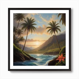 Hawaiian Sunset 1 Art Print