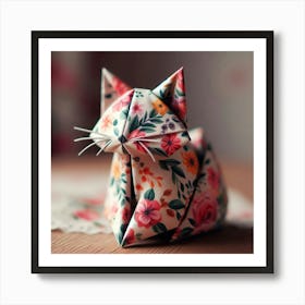 Origami Cat Art Print